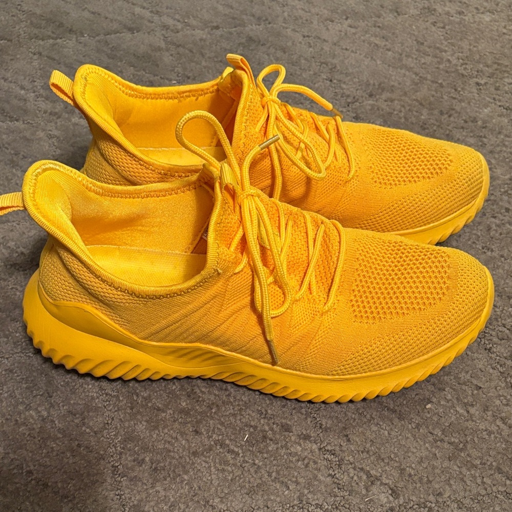 Vibrant Yellow Athletic Sneakers